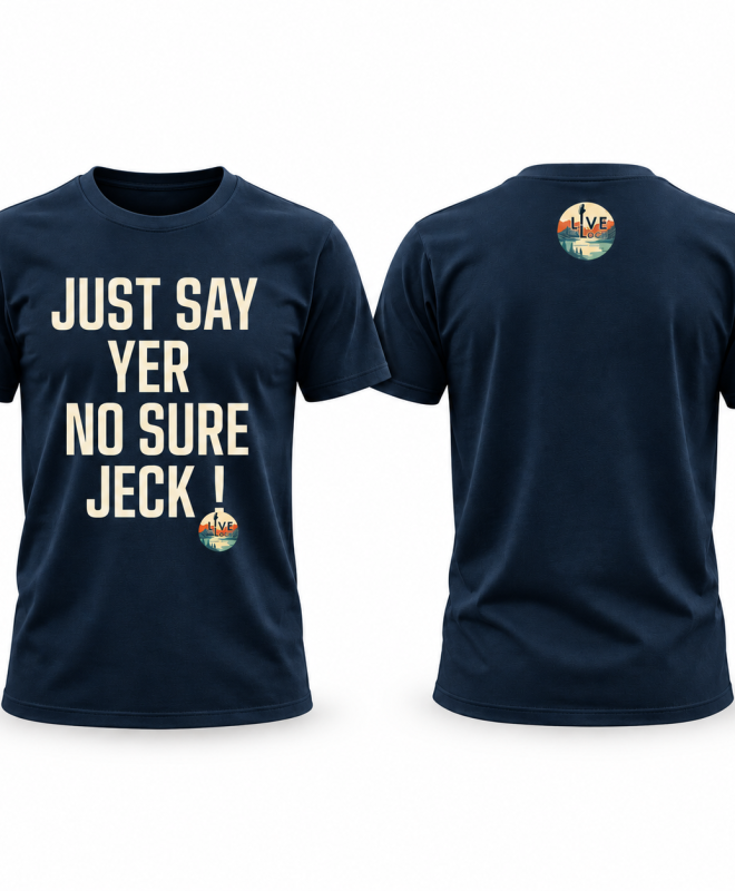 Just Say Yer No Sure Jeck – T-Shirt